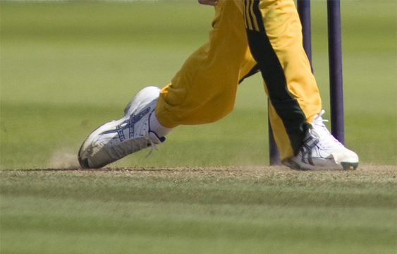 Cricket bowler feet