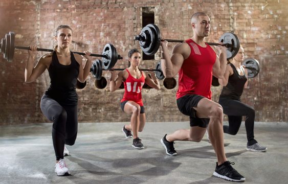 group working out